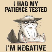 I Had My Patience Tested I'm Negative Cat Funny Sarcasm Bag