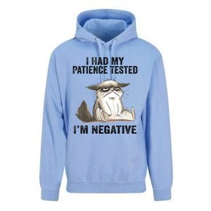 I Had My Patience Tested I'm Negative Cat Funny Sarcasm Unisex Surf Hoodie