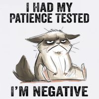 I Had My Patience Tested I'm Negative Cat Funny Sarcasm Garment-Dyed Sweatshirt