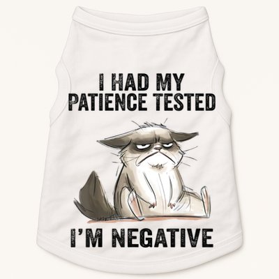 I Had My Patience Tested I'm Negative Cat Funny Sarcasm Doggie Tank