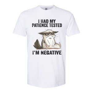 I Had My Patience Tested I'm Negative Cat Funny Sarcasm Softstyle CVC T-Shirt