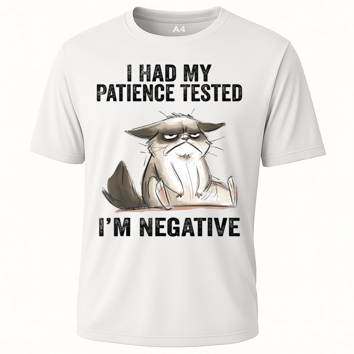 I Had My Patience Tested I'm Negative Cat Funny Sarcasm Performance Shirt