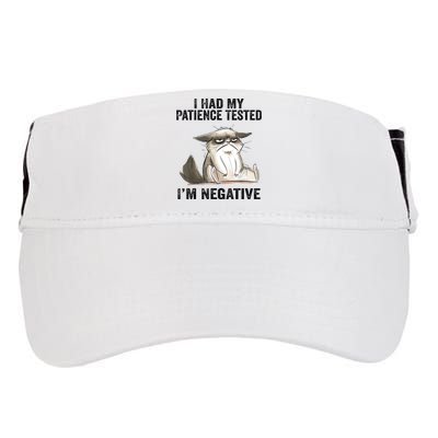 I Had My Patience Tested I'm Negative Cat Funny Sarcasm Adult Drive Performance Visor