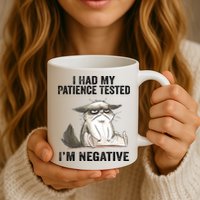 I Had My Patience Tested I'm Negative Cat Funny Sarcasm Mug