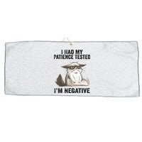 I Had My Patience Tested I'm Negative Cat Funny Sarcasm Large Microfiber Waffle Golf Towel