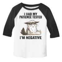 I Had My Patience Tested I'm Negative Cat Funny Sarcasm Toddler Fine Jersey T-Shirt