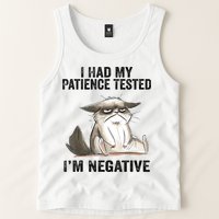 I Had My Patience Tested I'm Negative Cat Funny Sarcasm Tank Top