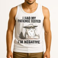 I Had My Patience Tested I'm Negative Cat Funny Sarcasm Tank Top