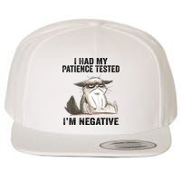 I Had My Patience Tested I'm Negative Cat Funny Sarcasm Wool Snapback Cap