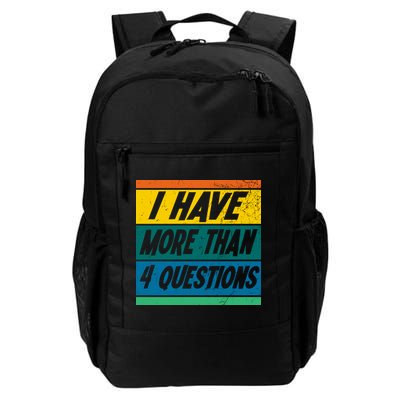 I Have More Than 4 Questions Passover Vintage Backpack