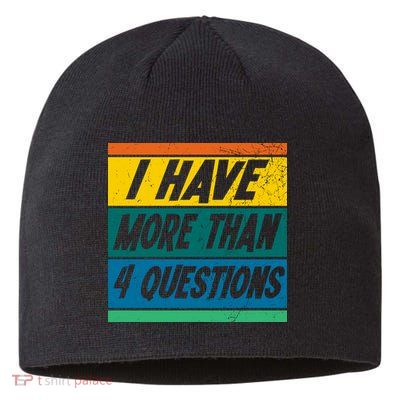 I Have More Than 4 Questions Passover Vintage Sustainable Beanie
