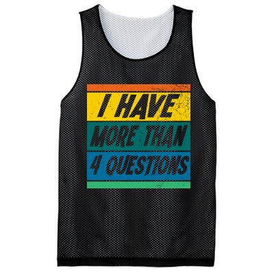 I Have More Than 4 Questions Passover Vintage Mesh Reversible Basketball Jersey Tank