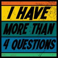 I Have More Than 4 Questions Passover Vintage Poster