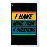 I Have More Than 4 Questions Passover Vintage Golf Towel