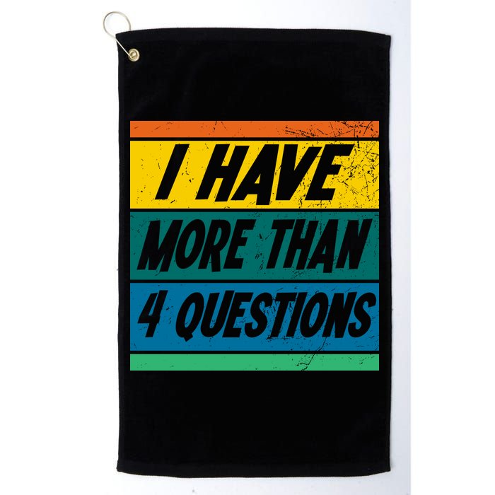 I Have More Than 4 Questions Passover Vintage Golf Towel
