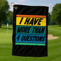 I Have More Than 4 Questions Passover Vintage Golf Towel