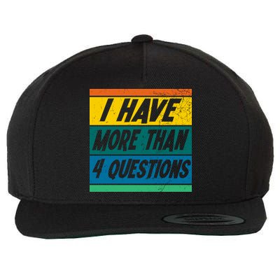 I Have More Than 4 Questions Passover Vintage Wool Snapback Cap