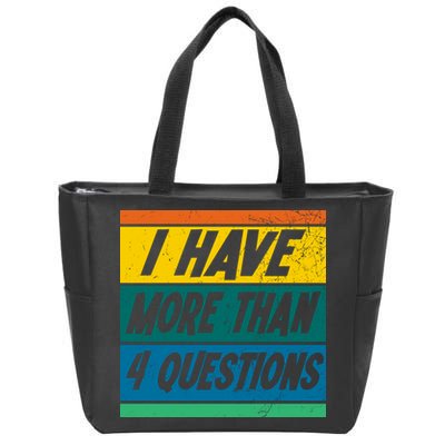 I Have More Than 4 Questions Passover Vintage Zip Tote Bag