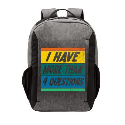 I Have More Than 4 Questions Passover Vintage Vector Backpack