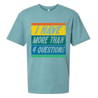 I Have More Than 4 Questions Passover Vintage Sueded Cloud Jersey T-Shirt