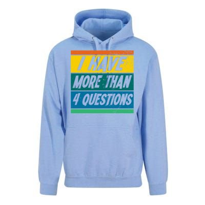 I Have More Than 4 Questions Passover Vintage Unisex Surf Hoodie