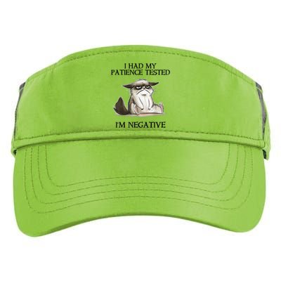 I Had My Patience Tested I'm Negative Cat Funny Adult Drive Performance Visor