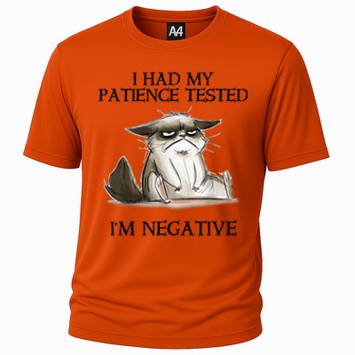 I Had My Patience Tested I'm Negative Cat Funny Cooling Performance Crew T-Shirt