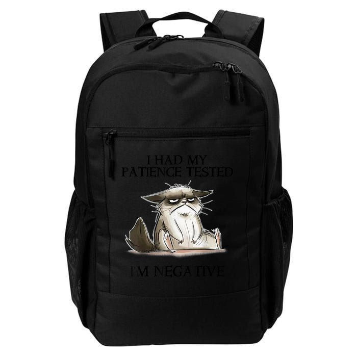 I Had My Patience Tested I'm Negative Cat Funny Daily Commute Backpack