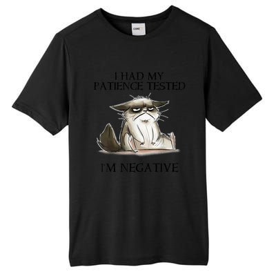 I Had My Patience Tested I'm Negative Cat Funny Tall Fusion ChromaSoft Performance T-Shirt