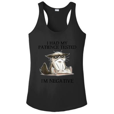 I Had My Patience Tested I'm Negative Cat Funny Ladies PosiCharge Competitor Racerback Tank