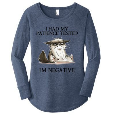 I Had My Patience Tested I'm Negative Cat Funny Women's Perfect Tri Tunic Long Sleeve Shirt