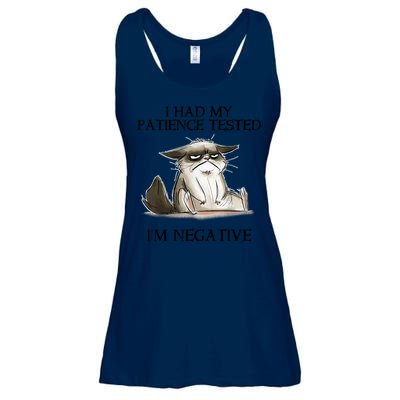 I Had My Patience Tested I'm Negative Cat Funny Ladies Essential Flowy Tank