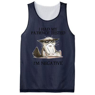 I Had My Patience Tested I'm Negative Cat Funny Mesh Reversible Basketball Jersey Tank