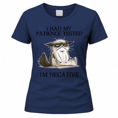 I Had My Patience Tested I'm Negative Cat Funny Women's T-Shirt