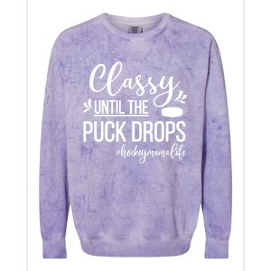 Ice Hockey Mama Life Ice Hockey Mom Of A Hockey Player Great Gift Colorblast Crewneck Sweatshirt