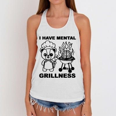 I Have Mental Grillness Women's Knotted Racerback Tank