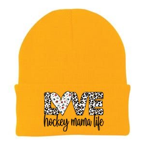 Ice Hockey Mama Life Mom Of An Ice Hockey Player Cool Gift Knit Cap Winter Beanie