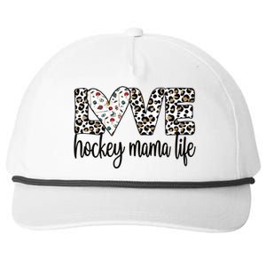 Ice Hockey Mama Life Mom Of An Ice Hockey Player Cool Gift Snapback Five-Panel Rope Hat