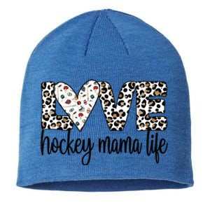 Ice Hockey Mama Life Mom Of An Ice Hockey Player Cool Gift Sustainable Beanie