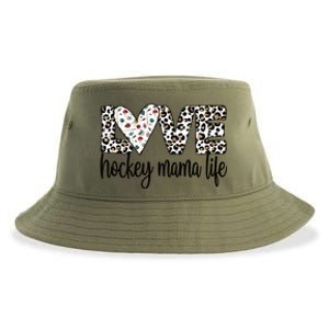 Ice Hockey Mama Life Mom Of An Ice Hockey Player Cool Gift Sustainable Bucket Hat