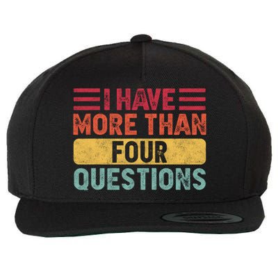 I Have More Than Four Questions Passover Wool Snapback Cap