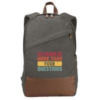 I Have More Than Four Questions Passover Cotton Canvas Backpack