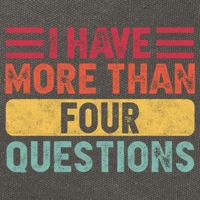 I Have More Than Four Questions Passover Cotton Canvas Backpack