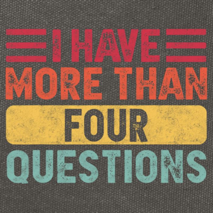 I Have More Than Four Questions Passover Cotton Canvas Backpack