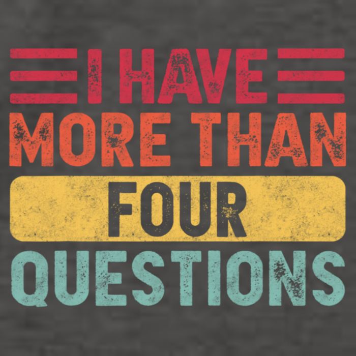 I Have More Than Four Questions Passover Vector Backpack