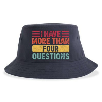 I Have More Than Four Questions Passover Sustainable Bucket Hat