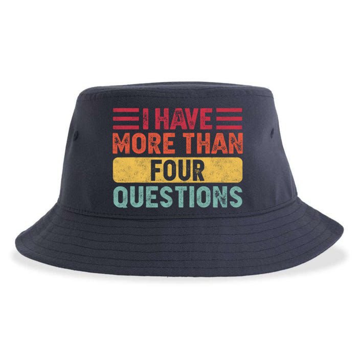I Have More Than Four Questions Passover Sustainable Bucket Hat