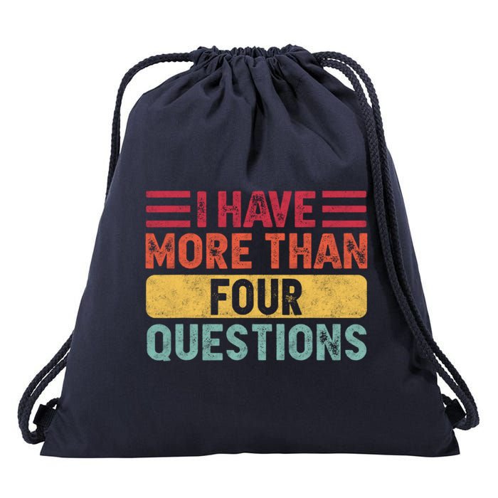 I Have More Than Four Questions Passover Drawstring Bag