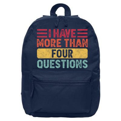 I Have More Than Four Questions Passover 16 in Basic Backpack