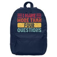 I Have More Than Four Questions Passover 16 in Basic Backpack